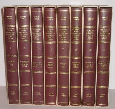 The Decline and Fall Of The Roman Empire Gibbon 8 Volumes Folio Society 1983-90