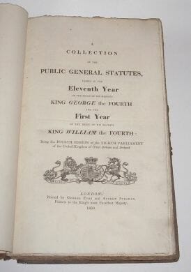 A Collection of Public General Statutes 1830