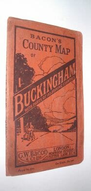 Baconâ€™s County Map of Buckingham ca.1920