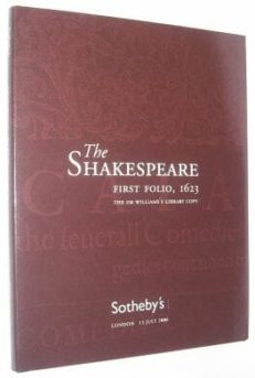 The Shakespeare First Folio Sotheby's Catalogue 2006