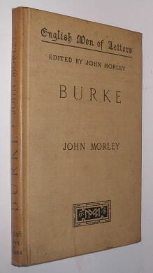 English Men Of Letters Burke Morley Macmillan 1897