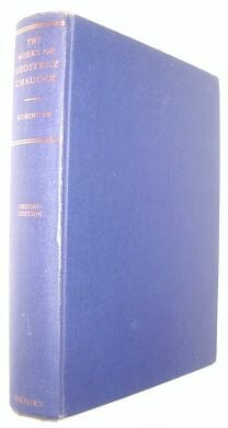 The Works Of Geoffrey Chaucer ed Robinson Oxford 1968