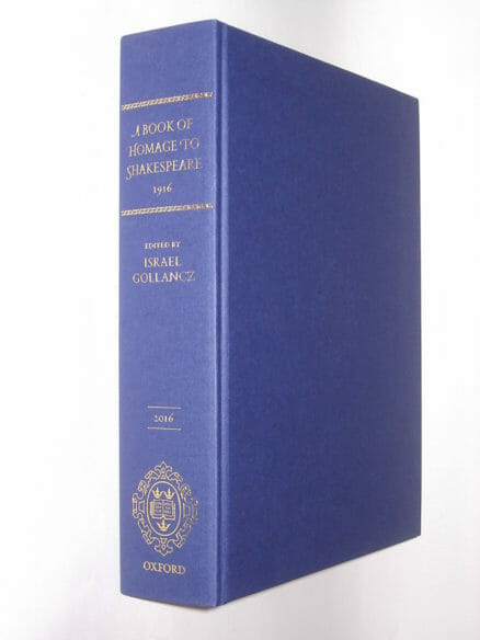 A Book of Homage To Shakespeare ed. Israel Gollancz Oxford 2016