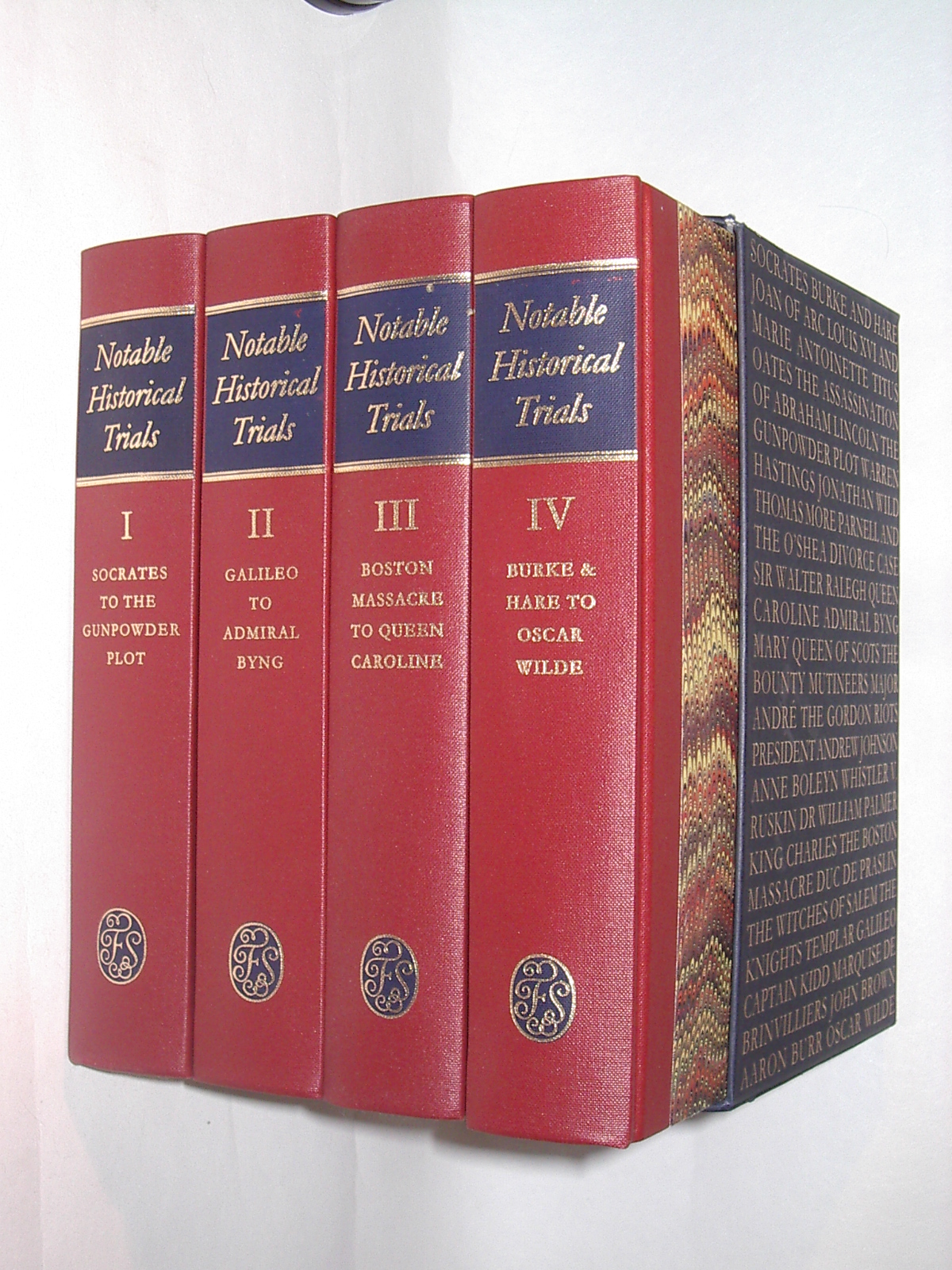 Notable Historical Trials 4 Volumes Folio Society 1999 - HC Books 