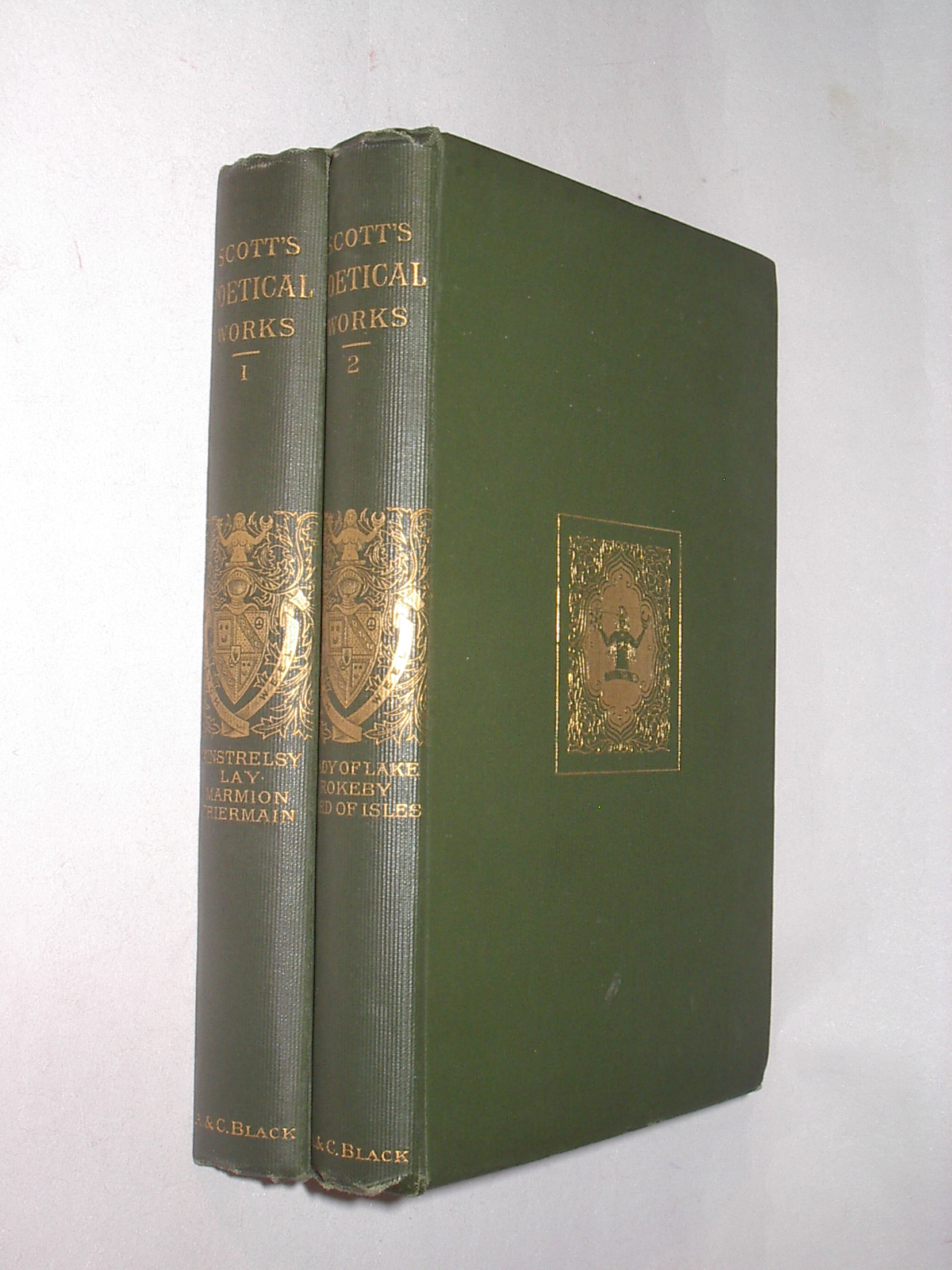 Poetical Works of Sir Walter Scott Adam and Charles Black 1892 - HC Books