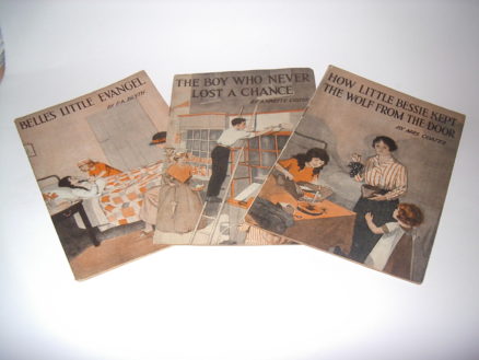 Bouverie Series of Penny Stories 3 Booklets Religious Tract Society ca1910