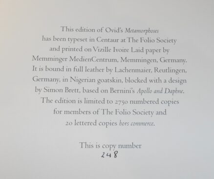 Metamorphoses Ovid Folio Society Limited Edition 2008 - Image 4