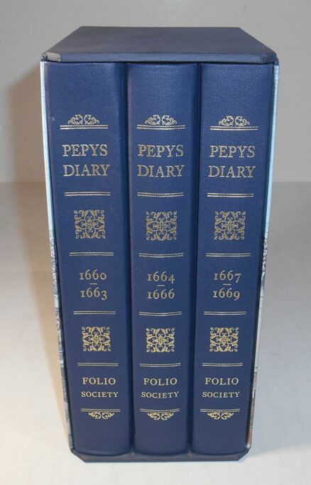 Pepys Diary 1660-1669 Three Volumes Folio Society 1996